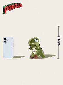 POKOJA LAND - BESTSELLERS 1个毛绒绿色恐龙钥匙扣，填充动物玩具，背包挂件，钥匙圈，男孩女孩礼物，生日、情人节、圣诞节，春夏皆宜 - 彩色 - 查看 2