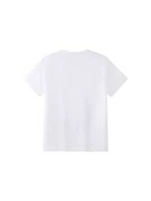 Versatile Casual Loose Fit Short Sleeve T-Shirt With Fun Print, For Vacation, Work And Everyday Wear - BLUE AND BLACK - View 2