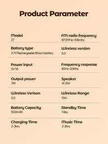 Teckwe Wireless Alarm Clock Speaker, Multifunctional High Volume Subwoofer Clock, Sound Machine Alarm Clock For Bedrooms &Office - one-size - View 6