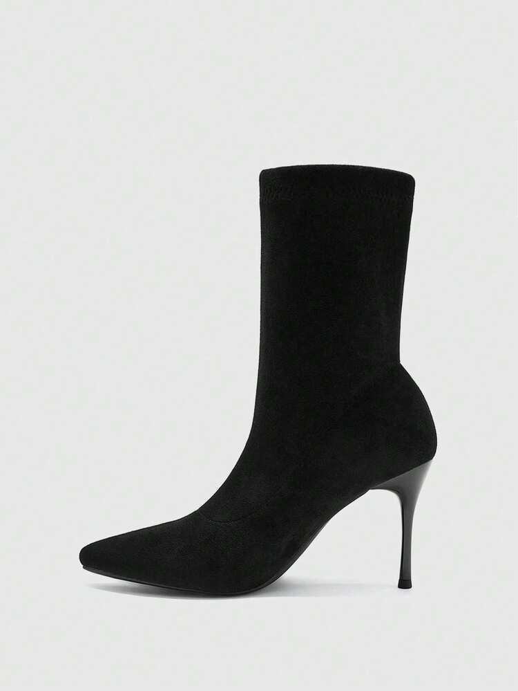 CUCCOO BIZCHIC Women's Fashion Versatile Pointed Toe High Heel Ankle Boots