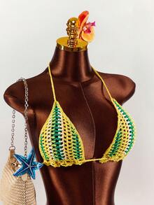 Amplova Bộ 3 món áo khoác ngoài dành cho nữ, gợi cảm và phá cách, thích hợp cho kỳ nghỉ, màu vàng tươi tương phản, thoải mái khi mặc thường ngày. - Nhiều màu - Xem 6