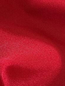Swim Vcay 2pcs/Set Solid Color Ruched Decor Bandeau Bikini Set, Sexy Women Swimsuit For Spring/Summer Vacation Strapless Bikini Set Vacation Bikini Set Red Bikini Set Solid Color Bikini Set Tube Top With Bra Bandeau Bikini Top Strapless Shirts Strapless Bikini Tops Tube Top Bikini - Red - View 4