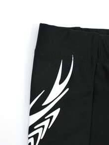 Manfinity Swimmode 夏季男士沙滩度假休闲印花泳裤 男士泳裤 黑色泳裤 男士泳裤 - 黑色 - 查看 6