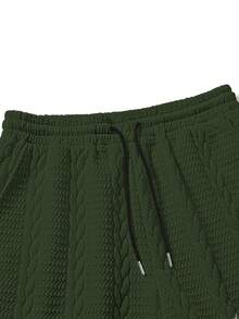 Manfinity Roughcore Bộ đồ hai mảnh dệt kim gồm áo ba lỗ và quần short dành cho nam, kiểu dáng thường ngày. - màu xanh lá - Xem 5