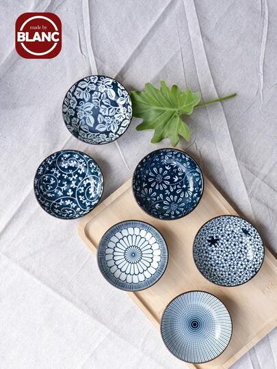 6pcs Ceramic Dipping Sauce Bowl Set, Dipping Sauce Dish, Salsa Bowl, Small Bowl, Salsa Plate, Meat Sauce Bowl, Serving Bowl, Mini Kitchen Bowl, Side Dish Bowl, Sushi Bowl, Ketchup Bowl, Condiment Bowl,School Supplies