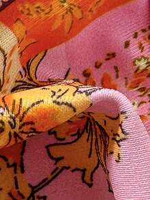 Swim Mod Women's Random Print Halter Metal Decor Bikini Set, Spring/Summer - Multicolor - View 8