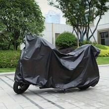 1PC Heavy Duty EVA All-Season Motorcycle Bicycle Cover - Waterproof, UV-Resistant, Snow-Proof, Fits Most Vehicles, Black & Gray, Outdoor Vehicle Protection, Fashionable Motorcycle Cover, UV-Resistant Covering - Multicolor - View 2