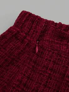 Sweetra Bộ đồ đỏ thanh lịch thường ngày dành cho nữ cỡ lớn - Đỏ - Xem 13