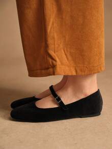 Rosivie Women's Casual Versatile Commuting Minimalist Flats For Christmas - Black - View 3