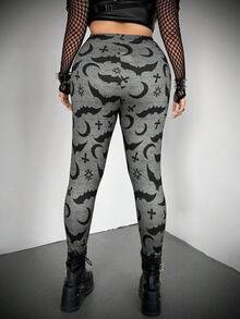 Whyspr Quần legging bó sát in hình dơi thời trang, chất liệu co giãn. - Nhiều màu - Xem 2
