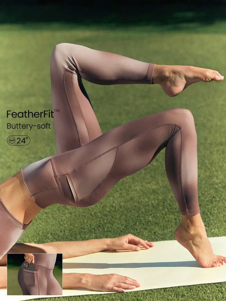 24" FeatherFit™ High-Rise Side Pocket Leggings