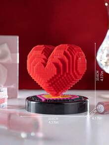 POKOJA LAND POKOJA LAND 778 片装爱心主题塑料积木套装：燃情燃烧心形设计