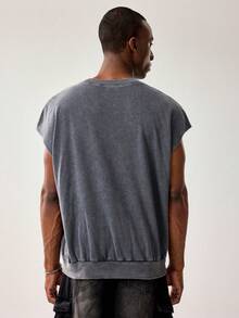 TOM & JERRY X SHEIN Men's Casual Everyday Commute Fashion Street Cute Cartoon Letter Graphic Washed Loose Tank Top, Summer