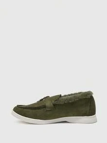 CUCCOO BIZCHIC Women's Casual Versatile Commuting Simple Solid Color Flats Valentine's Day - Green - View 3