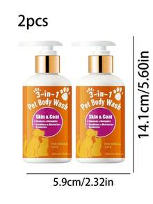 1pc/2pcs 1 Pet Body Wash With Vitamin E - Deep Cleans & Nourishes, Removes Dirt & Oi, Dry Rough Light Beige, Moisture For Dogs & Cats, Daily Use, Dog Shampoo, Cleansing Formula, Nourishing Ingredients - 1pc - View 5