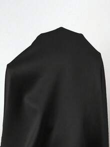 Rafferiza Đầm satin dệt kim ôm dáng thanh lịch với thiết kế xếp ly phía trước, tay áo loe, màu hồng nhạt, phù hợp cho tiệc tùng hoặc mặc hàng ngày, mùa thu/đông. - màu đen - Xem 5