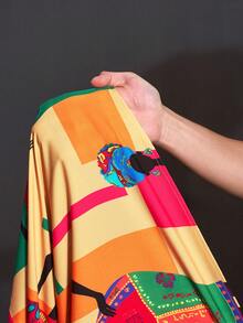 Slaydiva 春夏新款音乐节、复活节、圣帕特里克节、西部风情、游牧风格休闲度假加大码印花半身裙 - 彩色 - 查看 10