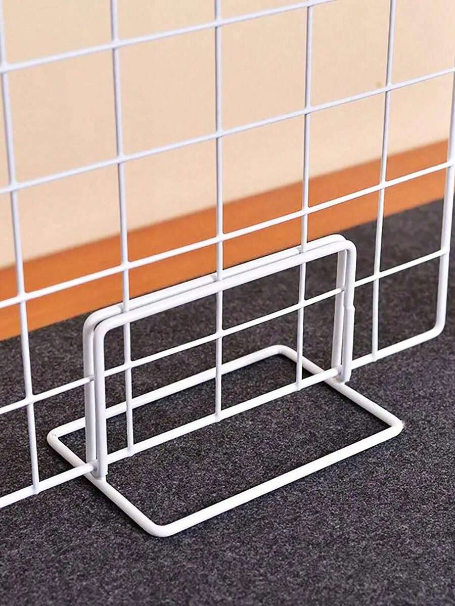 1pc Metal Display Stand For Grid Panels, Grid Display Rack, Grid Hold Base, Wall Grid Accessories, Picture Display Iron Decorative Rack, For Jewelry, School Artwork, Photo Exhibits - Black - View 1