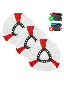 1/2/3/4/6 Miếng lau nhà bằng sợi microfiber có thể giặt và tái sử dụng, tương thích với hệ thống lau nhà và xô Cedar Easy Wring Spin, dễ lắp ráp, làm sạch sâu cho nhà bếp, phòng tắm, sàn nhà, dọn dẹp nhà cửa, dọn dẹp mùa xuân, đồ dùng gia đình khi chuyển nhà, đồ dùng thiết yếu cho gia đình, đầu lau nhà thay thế - Đỏ - Xem 9