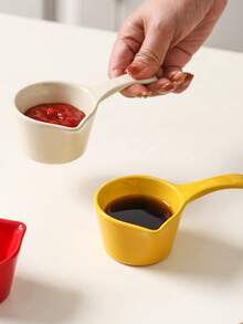 Joivida 1 Đĩa đựng gia vị bằng gốm, Đĩa đựng gia vị sốt cà chua, Đĩa đựng giấm, Đĩa chấm sốt tiêu đen, Đĩa đựng cốc đựng sữa Espresso. - Nhiều màu - Xem 7