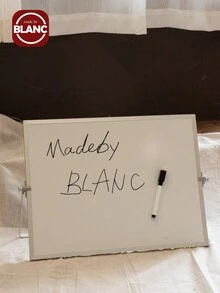 1pc Random Aluminum Alloy Frame Tabletop Whiteboard, Double-Sided Folding Magnetic Dry Erase Board, Office Supplies Back To School