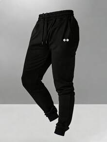 Manfinity Sport Corelite 男士连帽背心和运动裤套装 男士两件套健身服 男士健身套装 运动服 男士运动套装 男士运动服 健身套装 - 黑色 - 查看 3