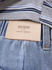Quần jeans denim dáng rộng, xếp ly, màu xanh nhạt, cạp chun co giãn SUMWON dành cho bé trai, thích hợp mặc hàng ngày hoặc đi nghỉ mát. - Rửa nhẹ - Xem 5