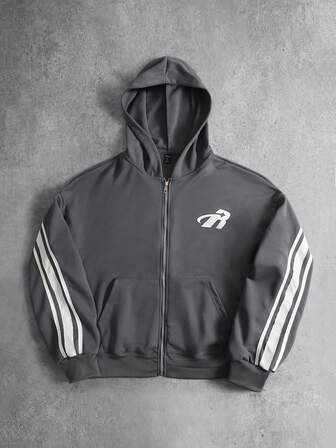 Sudadera con capucha con estampado gráfico de streetwear para hombre, estilo callejero retro