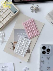 4 قطع/مجموعة حامل هاتف سيليكون بقاعدة لاصقة مقاومة للماء مناسبة لمعظم الهواتف، قبضة إصبع عالمية للتصوير الذاتي والفيديو، بألوان أسود/أبيض/بنفسجي/برتقالي؛ 2 قطعة/مجموعة أسود-وردي/أبيض - متعدد الألوان - مشاهدة 3