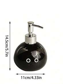 1个猫咪陶瓷慕斯闪亮瓶，创意可爱猫咪麦克风洗手台瓶，洗手液、沐浴露分装瓶，洗面奶、洗发水瓶，适合家居装饰、洗手瓶、节日装饰摆件、洗手台瓶、浴室卫生瓶、礼品赠送 - 彩色 - 查看 11