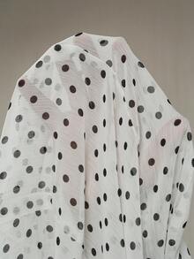 TRNVIE Women's Elegant Polka Dot Blouse, Suitable For Outdoor Wear - White - View 7