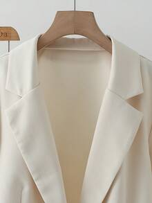 Franclia Elegant Apricot Short Blazer Jacket & High Waist Pleated Flare Skirt 2 Pieces Set, Versatile Commuter Outfit, Spring/Autumn