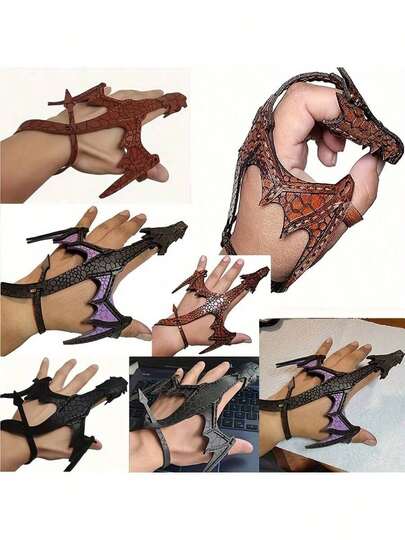1 Piece Fashion Adjustable Dragon Cuff Bracelet, Retro Faux Leather Dragon Wrap Wrist Strap, Cosplay Fashion Accessory Gift For Men And Women, Great Christmas Gift, Birthday Gift, Creative Men's Bracelet, Hot Faux Leather Dragon Glove Gift, Braided Retro Bracelet Wristband, Adjustable Hand Dragon Mittens For Men, Valentine's Day, Mardi Gras