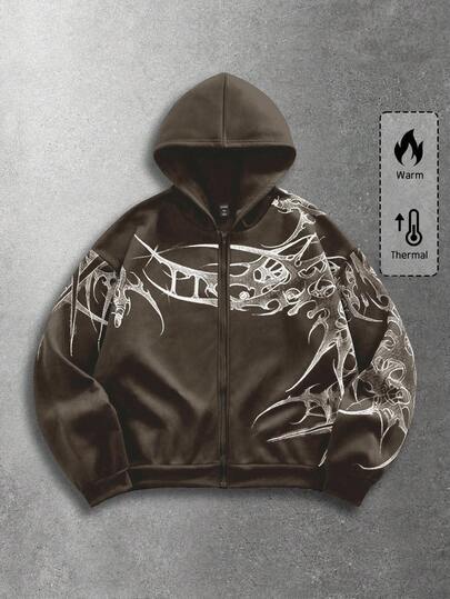 Herren Reißverschluss Lässig vielseitige warme Kapuzen-Sweatshirt