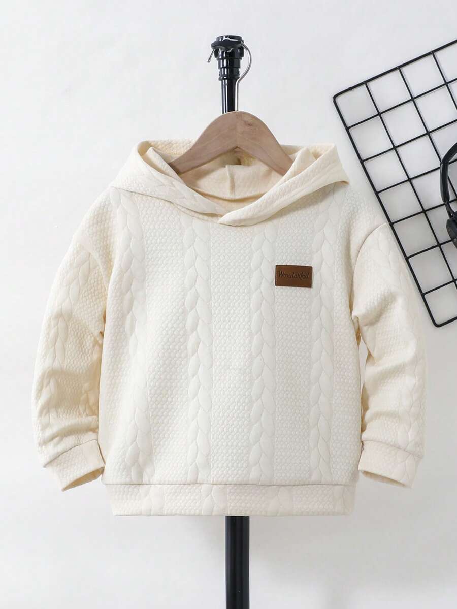 Young Boys' Casual Graphic Sweatshirt - Beige - View 1