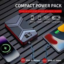 Portable Ultra-Thin Emergency Jump Starter - 3 Modes LED Light, Flashlight, Strobe, Digital Display, Fast Charging, Compact Design For Dead Battery Emergencies, Lithium Polymer Battery, Insulated Material, Auto Start/Stop, Multifunctional Car Battery Charger Booster - Multicolor - View 5