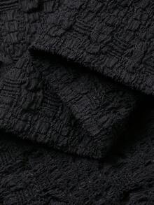 FRIFUL Chân váy dài nữ màu trơn, chất liệu có họa tiết, kiểu dáng thường ngày. - màu đen - Xem 8