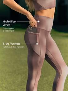 GLOWMODE Leggings de cintura alta con bolsillos laterales FeatherFit™ de 24" - Multicolor - Ver 3