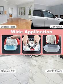 1/2/3/4/6 Miếng lau nhà bằng sợi microfiber có thể giặt và tái sử dụng, tương thích với hệ thống lau nhà và xô Cedar Easy Wring Spin, dễ lắp ráp, làm sạch sâu cho nhà bếp, phòng tắm, sàn nhà, dọn dẹp nhà cửa, dọn dẹp mùa xuân, đồ dùng gia đình khi chuyển nhà, đồ dùng thiết yếu cho gia đình, đầu lau nhà thay thế - Đỏ - Xem 5