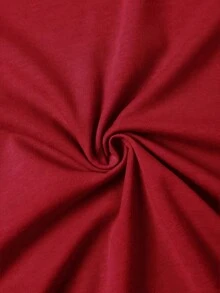 女士T恤 - 紅色 - 查看 4