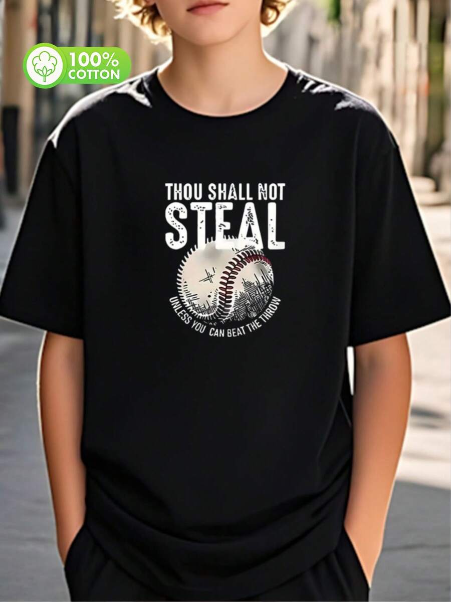algodón puro boys t shirts camisas para niño boys clothes ropa de niño boy clothes boy clothes for kids graphic kids clothes boys boy clothes teen boy clothes boy shirts cute tops - Negro - Ver 1