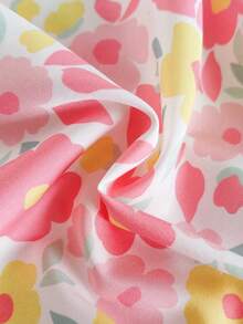 Vintaside Kids Babygirl Baby GirlSummer Sleeveless Casual Cute Bow Digital Print Dress, Suitable For Vacation, Beach, Or Camping - Pink - View 5