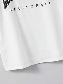 Áo thun ngắn tay cổ tròn phối màu dáng raglan cho bé trai tuổi teen, thích hợp cho mùa xuân & hè, hoạt động ngoài trời, đi học, phong cách đường phố, tiệc tùng và giải trí. - trắng - Xem 5