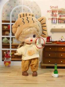 POKOJA LAND 1个鲷鱼烧红棕色娃娃，关节可动，动漫人物收藏玩具，可爱可摆造型角色，适合展示和送礼（非毛绒填充） - 彩色 - 查看 12