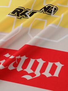 PAVTROS Men T-Shirts,Christmas,Y2k,Festival,Vintage,Boys Streetwear,New Year,Multi-Color Striped Color-Blocked Street Style Large Number Print Crew Neck Short-Sleeved T-Shirt For Men - Khaki - View 5