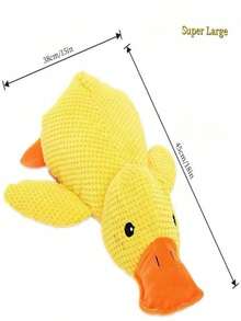 耐用鸭形咀嚼布艺狗狗玩具 - 互动训练和牙齿清洁，适用于所有犬种，尤其适合爱啃咬的狗狗，缓解幼犬出牙疼痛，打发无聊和焦虑情绪，持久耐嚼，可机洗，内置强力发声器，室内外皆宜，可刺激智力，丰富狗狗的日常活动，结实耐用的狗狗咀嚼玩具，最适合大型、中型、小型犬的幼犬和成犬。 - 彩色 - 查看 9