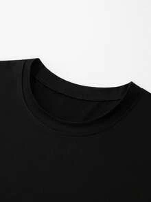 Versatile Casual Loose Fit Short Sleeve T-Shirt With Fun Print, For Vacation, Work And Everyday Wear - 玫紅色 - 查看 5
