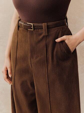 Anewsta Calça de Terno Profissional Versátil e da Moda para Mulheres