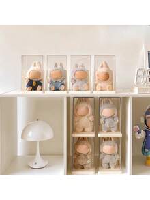Plush Doll Single Collection Display Cabinet - Transparent, Dustproof, Waterproof, Can Hold 1/2 Doll, Perfect For Displaying Cute Characters, Ideal Gift For Fans, Toy Display Cabinet | Plush Toy Storage Box - Multicolor - View 5