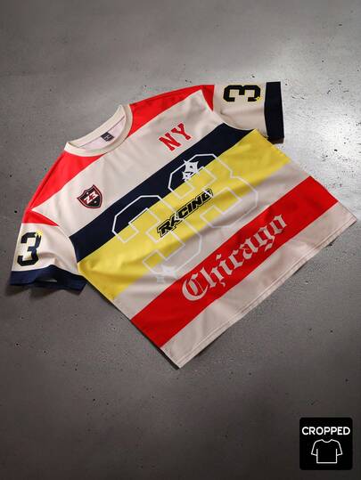 PAVTROS Men T-Shirts,Christmas,Y2k,Festival,Vintage,Boys Streetwear,New Year,Multi-Color Striped Color-Blocked Street Style Large Number Print Crew Neck Short-Sleeved T-Shirt For Men